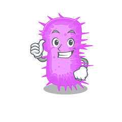 Acinetobacter baumannii cartoon character design making OK gesture