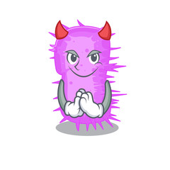 Acinetobacter baumannii dressed as devil cartoon character design style