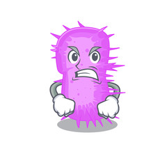 Mascot design concept of acinetobacter baumannii with angry face