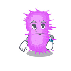 Mascot design of acinetobacter baumannii showing waiting gesture
