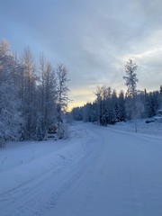 snow covered road