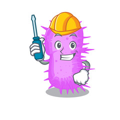 cartoon character of acinetobacter baumannii worked as an automotive