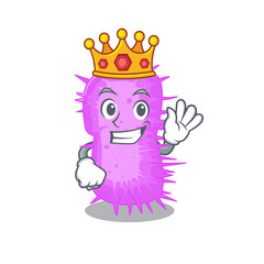 A Wise King of acinetobacter baumannii mascot design style