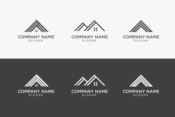 house roof logo design vector