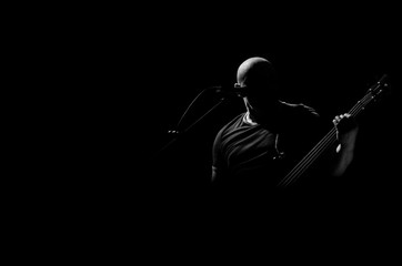 Musician Silhouette Black Backround