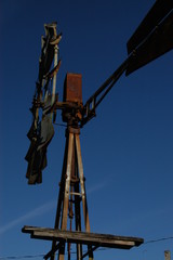 Fototapeta na wymiar old windmill wooden frame