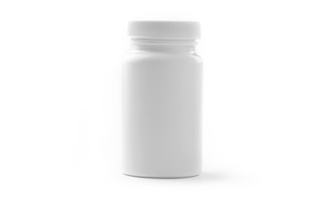 blank plastic bottle medicine isolate on white background