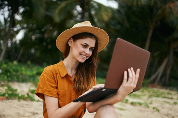 young woman with laptop