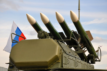 The BUK missile launcher in armed position