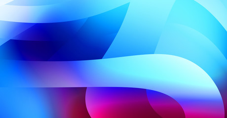 Abstract background with colorful gradient. Vibrant graphic wallpaper with stripes design. Fluid 2D illustration of modern movement.