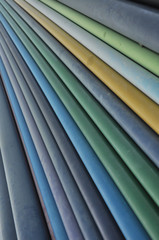 Pastel colored pipes lined up