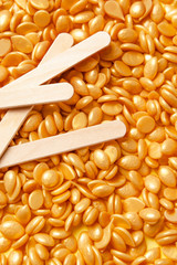 Depilatory wax of Golden color, depilatory spatulas, hot wax type, for face and body, Golden...