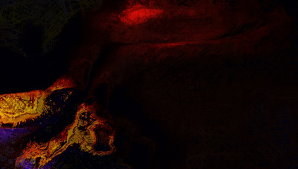 Modern art. Colorful contemporary artwork. Color strokes of paint. Brushstrokes on abstract background. Brush painting.