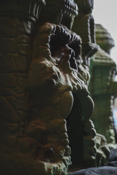 Tiffin, Iowa, USA  - 4/2019: 1980's toy action figure accessory He-Man Castle Greyskull by Mattel