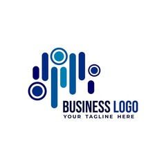 Abstract Isolated Blue Business Logo Template