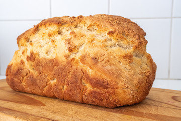 freshly baked bread loaf