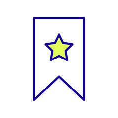 Bookmark icon vector