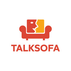 Sofa Talk Interior Logo Design For Agency BUsiness Vector Icon