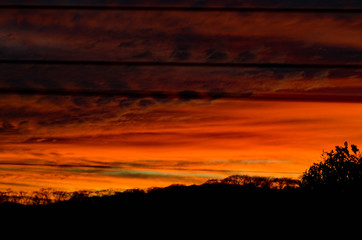 sunset in the mountains