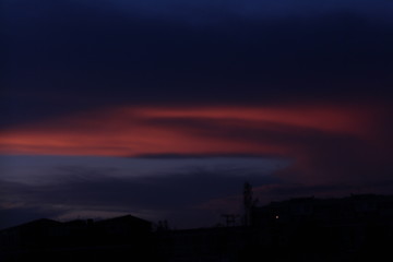 time lapse of clouds at night