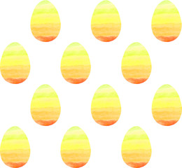 Seamless pattern, backgrounds, textures of colored abstract Easter eggs. Watercolor decorative drawing
