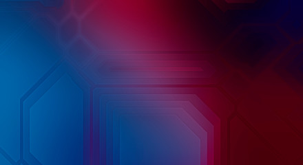 Geometric multicolored intersecting lines. Graphic illustration of digital technology. Abstract background.