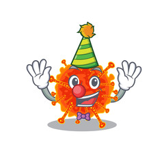 cartoon character design concept of cute clown riboviria