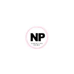 N P NP Initial logo template vector. Letter logo concept