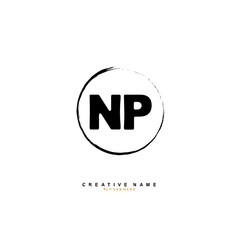 N P NP Initial logo template vector. Letter logo concept
