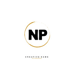N P NP Initial logo template vector. Letter logo concept