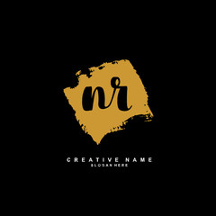 N R NR Initial logo template vector. Letter logo concept