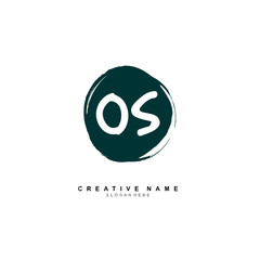 O S OS Initial logo template vector. Letter logo concept