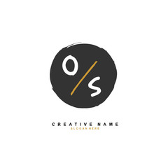 O S OS Initial logo template vector. Letter logo concept