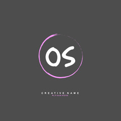 O S OS Initial logo template vector. Letter logo concept