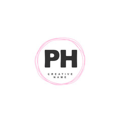 P H PH Initial logo template vector. Letter logo concept