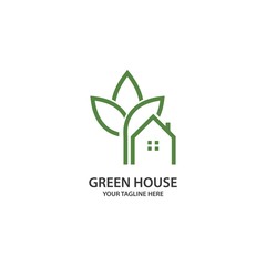 Green garden green leaf ecology logo