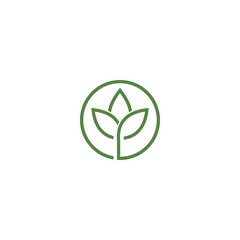 Green garden green leaf ecology logo
