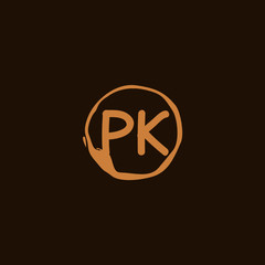 P K PK Initial logo template vector. Letter logo concept
