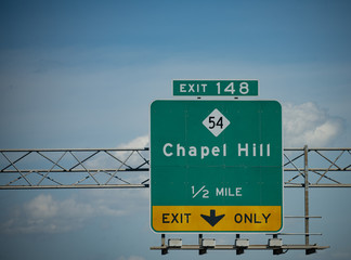 Chapel Hill, NC, Highway Sign