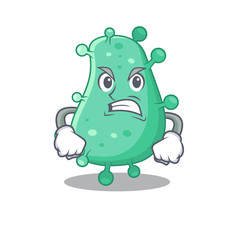 Mascot design concept of agrobacterium tumefaciens with angry face