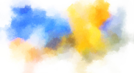 Watercolor painted background. Abstract Illustration wallpaper. Brush stroked painting. 2D Illustration.