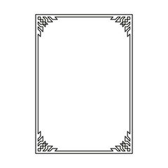 Decorative ornamental frame. Line.  Vector.
