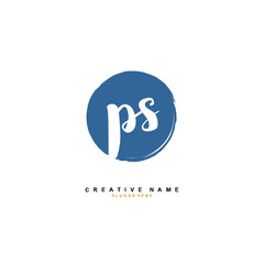 P S PS Initial logo template vector. Letter logo concept