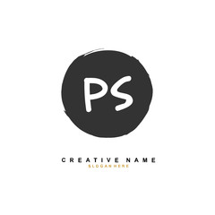 P S PS Initial logo template vector. Letter logo concept