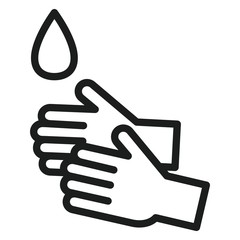 Illustration representing hand washing and disinfection