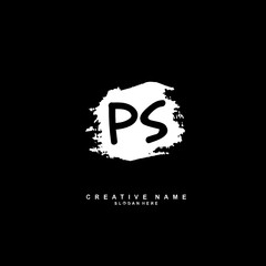 P S PS Initial logo template vector. Letter logo concept