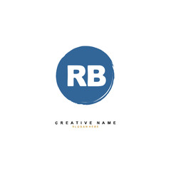 R B RB Initial logo template vector. Letter logo concept