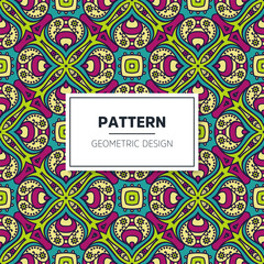 Seamless mandala islamic pattern. Vintage elements