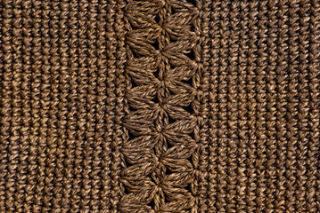 golden crochet structure detail