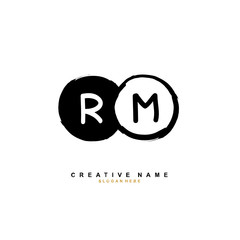 R M RM Initial logo template vector. Letter logo concept